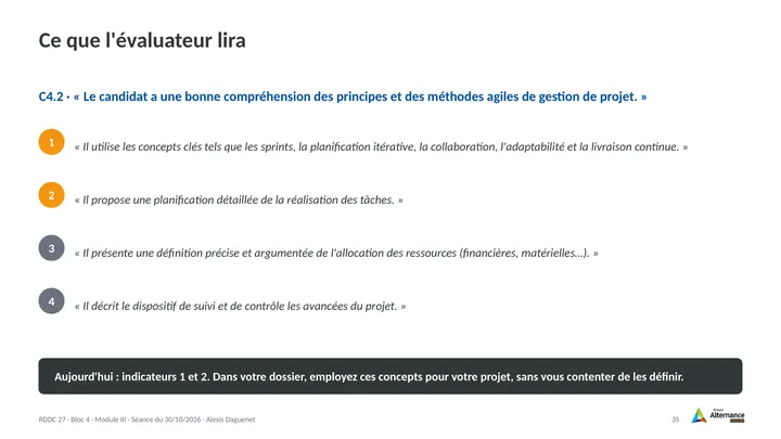 Planche 35 : Ce que l'évaluateur lira